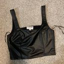 Olive & Oak Leather Crop Top  Photo 0