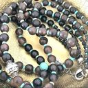 Coldwater Creek  triple strand wood bead and turquoise necklace Photo 1