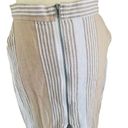 BCBGeneration  Midi Pencil Skirt Sand Combo Ivory Tan Stripes Pockets Size 6, S23 Photo 3