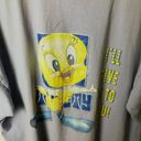 Looney Tunes Vintage  Tweety Bird T Shirt Blue Large L Graphic Tee Photo 9