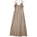 Birdy Grey Size XL Devin Chiffon Convertible Gown Taupe Prom Bridesmaid NEW FLAW Photo 2