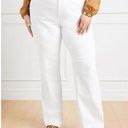 Talbots  White Front Closure high waist Straight Leg Wide Leg Jean Size 24W b57 Photo 0