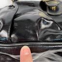 Longchamp Black Patent Leather Dual Handle Satchel Shoulder Bag Photo 8