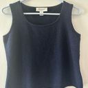 St. John  Tank Sweater Wool Sleeveless Scoop Neck Navy Blue Small Photo 0