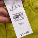 The Loft NWT Anny Taylor modern crop pants in bright green. Photo 8