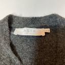 ASTR  The Label Pleated Wrap Front Sweater In Charcoal Photo 1