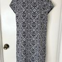 Philosophy  Sz S Womens Black White Damask Print Sheath Dress Cocktail Career Photo 0