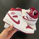 Nike NIB  Air Jordan 1 Mid White Pomegranate Photo 2