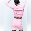 ZARA NWT pink coord matching 2 piece skirt and button cardigan set Photo 8