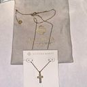 Kendra Scott Cross Gold Pendant Necklace in White Kyocera Opal Photo 4