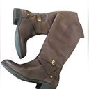 Ralph Lauren  Tall Equestrian Riding Boot Sz. 8.5M Brown Leather Side Buckle Photo 0