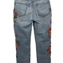 GRLFRND  Denim Helena High-Rise Straight Jeans in Hall & Oats Size 26 Embroidered Photo 4