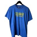 Vintage 90s Delaware T Shirt Blue XL Extra Large USA Single Stitch Graphic Tee Photo 1