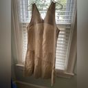 Garnet Hill  Linen Trapeze Dress Tan Flax Photo 3