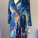 Oleg Cassini NWT  Abstract Print Wrap Dress Photo 2