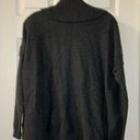 a.n.a  Grey Knit Fold-over Neck Long Sleeve Sweater PM Photo 6