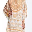 Rococo  Sand White orange tribal print kaftan dress Photo 0