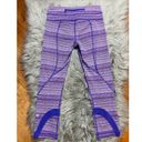 Lululemon  RUN INSPIRE CROP LEGGING MESH RAINBOW MULTICOLOR PATTERN STRIPE Sz4 Photo 2