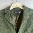 Kasper  & Company Green Tweed Full Zip Wool Blend Blazer Jacket Size 12 Photo 2