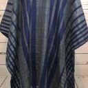 Woolrich  Shawl Cape Fringed Sweater Blue blanket Photo 2