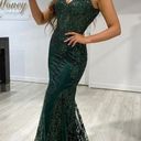 Jovani Emerald Green Sequin Corset Mermaid Prom Dress Photo 1