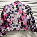 Black Label  by EVAN PICONE Floral Cropped Blazer Size 4 Photo 3