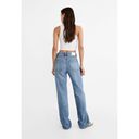 Stradivarius  Womens Jeans Sz 4 Straight D92 Wide Leg Medium Wash 5 Pocket Style Photo 1