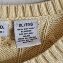 Polo  Jeans Co Cable Knit Sweater Womens Size S Crew Neck Classic Yellow‎ Photo 4