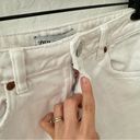 ZARA  High Waisted White Denim Zip Button Cut Off Bermuda Jorts Shorts 4 Photo 5