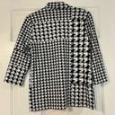 Tribal Women’s Houndstooth Mock Turtleneck 3/4 Sleeve Medium Black Photo 2