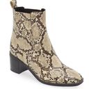 Nordstrom  Rack Ankle Booties Size 7 Leather Snake Print Block Heel NEW Photo 0