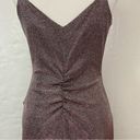 Honey and Rosie  Dress Size Medium‎ Asymmetrical Silver Pink Metallic Shimmer Photo 3