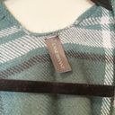 Lane Bryant Green Plaid Fringe Flannel Wrap Poncho Photo 6