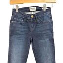 Frame  Le Skinny De Jeanne Raw Cut Step Hem Denim Stretch Jeans Size 23 #LSJRS206 Photo 2