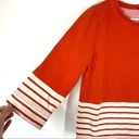 J.Crew  Nautical Crewneck Fleece Sweatshirt Red Cream Size Medium Photo 7