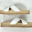 Jack Rogers  White Slide Sandal Lexi 8.5 Criss-Cross Leather Padded Footbed New Photo 4