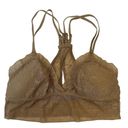 Aerie  Size S Pop Lace Padded Bralette Beige Racerback Adjustable Wireless Photo 0