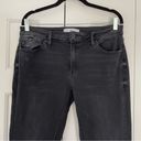 Kancan Bootcut Flare Black Denim Jeans Sz 31 Split Hem Photo 2