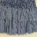 Aerie  Striped Ruffle Tiered Skirt in Blue and White - S Photo 2