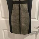 Esley NWT  Black Fitted SILVER metallic Print Bodycon Party Event Dress Photo 5