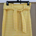 Cato New  Yellow White Gingham Plaid Pencil Skirt Women's Size XS Spring Easter Photo 1