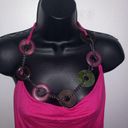 Papaya Hot pink  top w/ attached necklace Photo 1