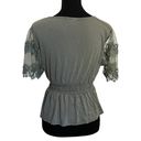 Willow Boho Chic Lacy Peplum Top Medium Photo 2