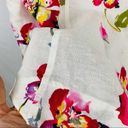 Harvé Benard Harve Bernard white floral linen Blouse Medium Photo 8