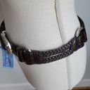 Brighton , New, Leather Stretch Brown Braided O-Ring Concho Belt, Size 34 Photo 7