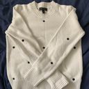 Banana Republic Ivory Sweater with Black Dots Photo 5