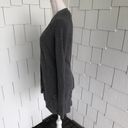 Chelsea28  Women's Grey Dark Heather Ribbed Ruffle Open Front Cardigan sz S Photo 2