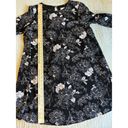 Isabel Maternity Ingrid  Black & White Floral 3/4 Bell Sleeve Dress Size Large Photo 4