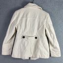 St. John’s Bay St. John's Bay Women's Peacoat Winter Coat Cream Size Small Wool Nylon Cashmere Photo 3