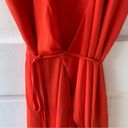 Babaton Aritzia Wallace Red Short Sleeve Tie Mini Wrap Dress, Size XXS Photo 4